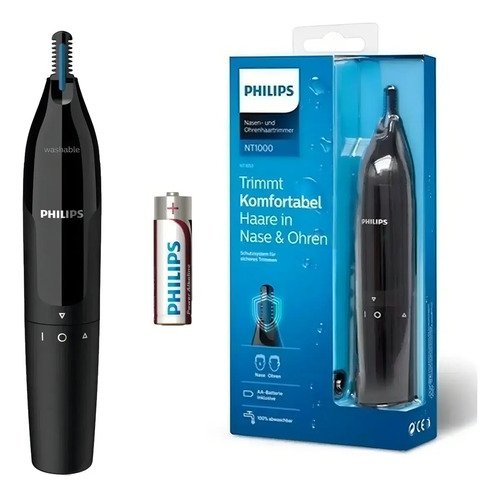 Recortador De Pelos Para Nariz Orejas Cejas Nose Trimmer Philips Nt1650 Series 1000 Negro - Imagen 7