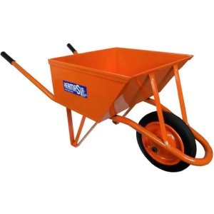 Carretilla Calibrada Reforzada 65lts. Ind.uruguaya Hermasur® Naranja