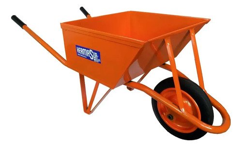 Carretilla Calibrada Reforzada 65lts. Ind.uruguaya Hermasur® Naranja