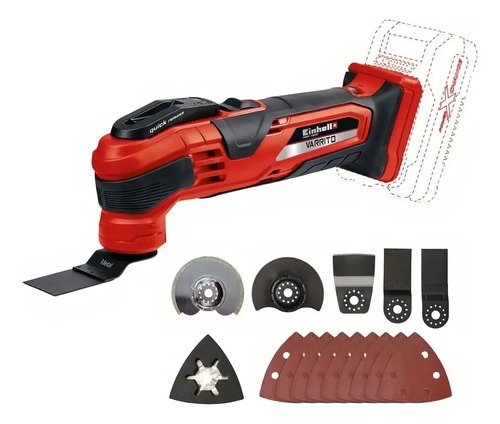 Sierra Einhell Varrito Multifunción Inalámbrica + Accesorios Rojo