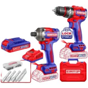 Kit Taladro + Atornillador De Impacto Eckl20277 Emtop