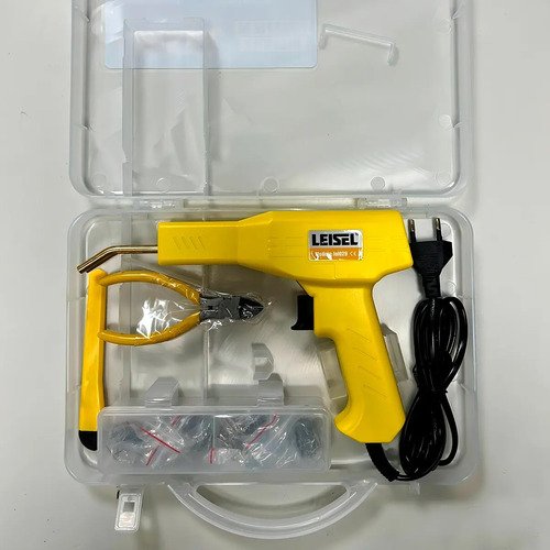 Soldador De Plástico Leisel Bifásica 50w Con 200 Grampas Amarillo - Imagen 5