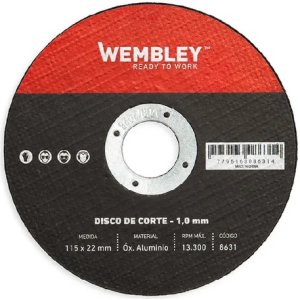 Discos De Corte Metal Wembley 4.(115x1.0x22mm) 25 Unid. Negro