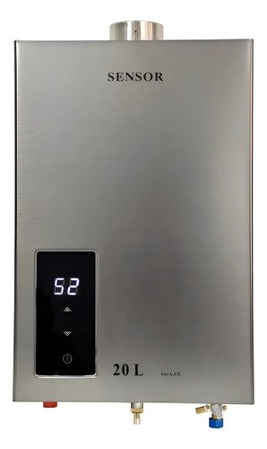 Calentador Sensor De 20 Lts Tiro Balanceado-forzado. Plateado Glp