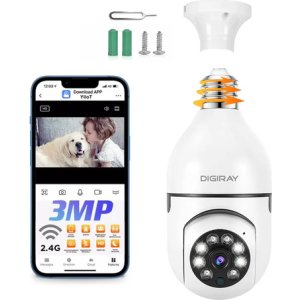 Cámara De Seguridad Socket 1080p Wifi Exterior/interior 360 Blanco