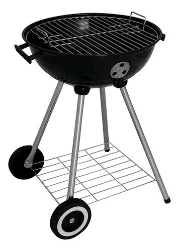 Parrilla Móvil Mor Guarapari 47cm De Ancho 73cm De Alto 54cm De Profundidad Y 46cm De Diámetro Negra Negro - Imagen 2