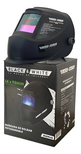 Máscara Careta Soldar Fotocromática Fotosensible Tyt Negro