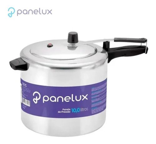 La Olla A Presión Panelux De 10 Litros Más Vendida De Brasil, Color Gris Aluminio Pulido - Imagen 4