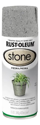 Pintura Spray Texturada Stone Gris Rust-oleum Efecto Piedra Interior 340g - Imagen 2
