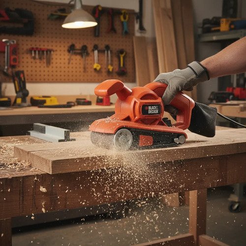 Lijadora De Banda Black+decker Br318 Naranja 50hz 680w 50 Hz Naranja 50 Hz - Imagen 3