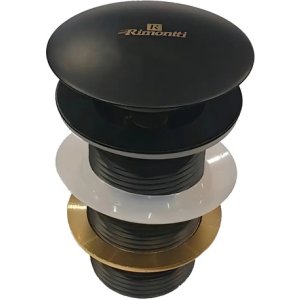 Valvula Tip Top Bronce Touch Rimontti Bacha Lavatorio Bidet Acabado Mate Color Negro