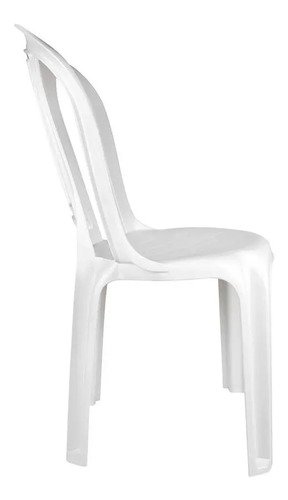 Silla Bistro Mor De Plástico Con Capacidad Para Hasta 182 Kg, Color Blanco Liso - Imagen 3