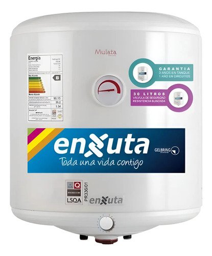 Termotanque Eléctrico Enxuta Tenx1030-1 Blanco 30l Blanco