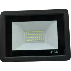 Foco Led Luminaria P Exterior 20w Ip66 Negro Blanco Frío