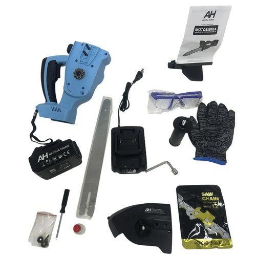 Motosierra Inalámbrica A Batería 21v 4.0ah 600w 12 Pulgadas 2000 Rpm Alpina Azul/negro - Imagen 7