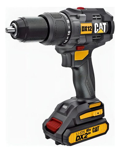 Kit Taladro Caterpillar Más Cargador ,batería De 2ah Y Maleta Negro - Imagen 2