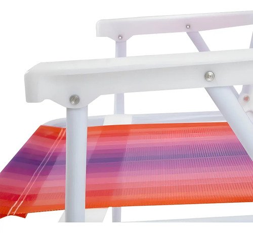 Silla De Playa, Porche, Piscina Alta De Acero, 110 Kg, Color: Rojo - Imagen 10