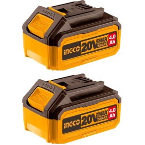 Set Bateria Ion Litio 20v 2pcs Multiherramientas 4,0ah Ingco