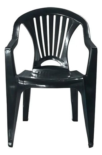 Silla Plástico Negro Resistente 150kg Uv Apilable Jardín Arqplast - Imagen 4