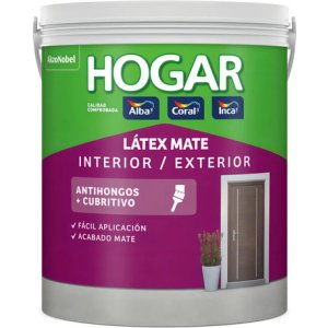 Pintura Látex Inca Hogar Antihongos Interior Exterior 18l Blanco Mate