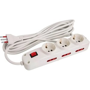 Alargue Zapatilla 3 Schuko Más 6 Modular 3 Mts Conatel