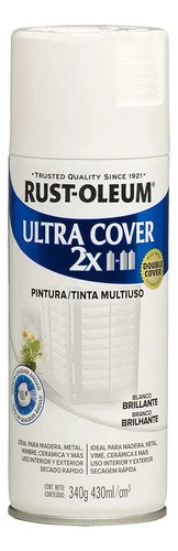Rust-oleum Ultra Cover 2x Aerosol Blanco Brillante 340ml - Imagen 5