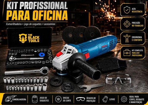 Amoladora Angular Profesional Bosch Gws700 De 710 W, Juego De 40 Unidades, Discos Y Accesorios Azul 60hz - Imagen 2