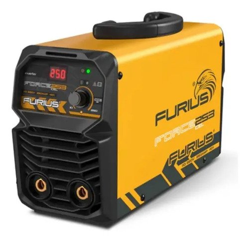 Soldador Inversor Furius Force 250a 110v/220v Fw 253 Color Amarillo - Imagen 2