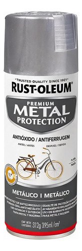 Pintura Esmalte Anticorrosivo Metálico En Aerosol Metal 312g Plata Metálico