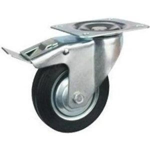Rueda Con Freno 100 Mm Base Giratoria - Tyt