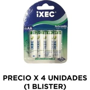 Pila Recargable Aa, Power Plus Ixec  Ix9903 4 Unidadades