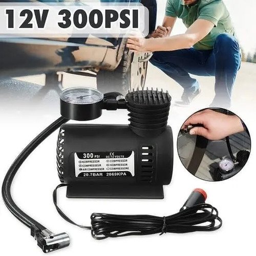 Mini Compresor De Aire De 300 Psi Y 12 V Para Neumáticos De Coche, Motocicleta Y Bicicleta, Color Negro - Imagen 9
