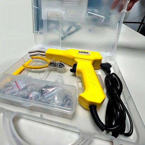 Soldador De Plástico Leisel Bifásica 50w Con 200 Grampas Amarillo - Imagen 7