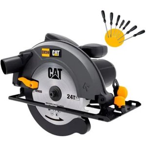 Kit De Sierra Circular Cat 7.1/4 Pol 1400 W Con Destornilladores, 7 Unidades, Color Gris, Voltaje