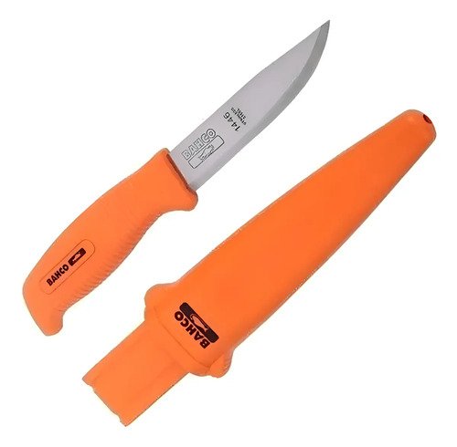 Cuchillo Bahco 1446 Caza Pesca Camping Electricidad Con Fund Naranja