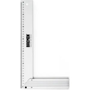 Escuadra Aluminio Carpintero Bremen 12 300mm A 90° 6824 F Plateado