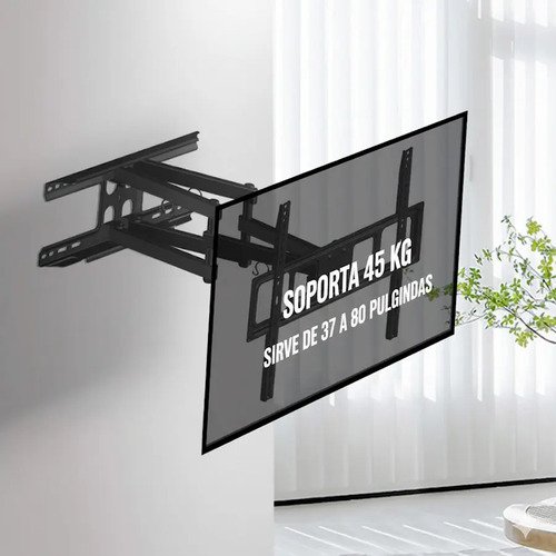 Soporte Pared Para Tv Led Lcd Brazo Movil 37 A 80 Pulgadas Negro - Imagen 3
