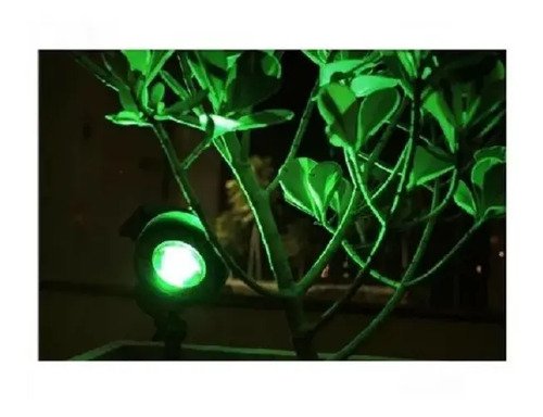 Foco Solar Jardín Exterior Luz Led De Varios Colores 2w Rgb Negro - Imagen 4