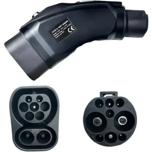Adaptador Gbt A Ccs2 Carga Rápida Auto Y Camioneta Electrica Negro