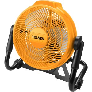 Ventilador 20v S/bat/carg. Tolsen 24.5 Cm 50hz/60hz Amarillo Gris Plástico 3
