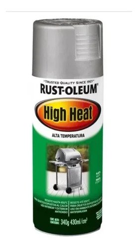Pintura Aerosol Rust Oleum Alta Temperat.blanco Mate 340g Plata