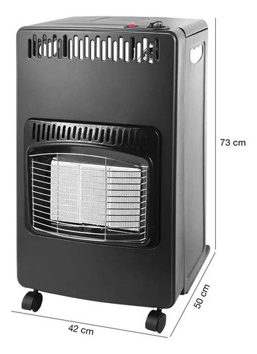 Estufa A Gas More Negro Plegable Segura 3 Paneles Ruedas Válvula Y Manguera - Imagen 7