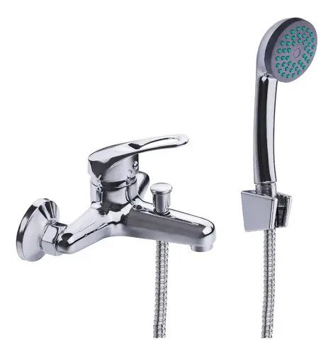 Ducha Canilla Monocomando Baño Metal Duchador Transferencia Cromado