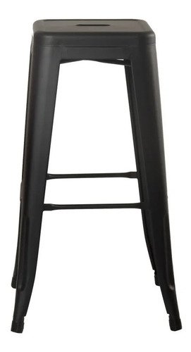 Taburete Tolix De Metal Industrial Con Diseño De Hierro, 76 Cm, Kit 2 Cromado Negro - Imagen 7