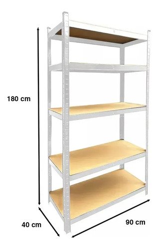 Estanteria Metalica Encastrable 5 Estantes 90x40x180 Cm Color Plateado - Imagen 11
