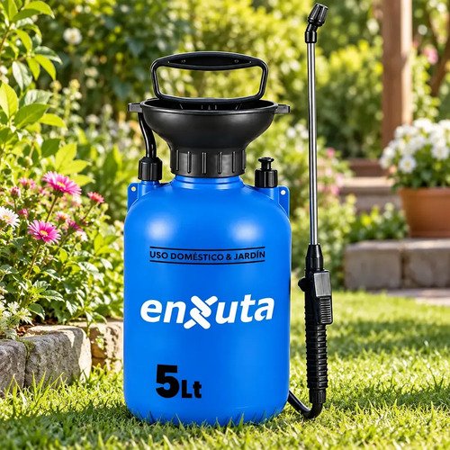 Pulverizador Fumigador Manual Enxuta 5l Jardín Uso Doméstico Azul