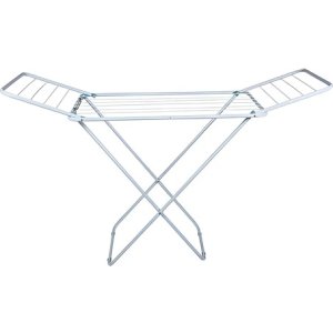 Tender Tendedero Para Ropa Pie Acero Plegable Con Alas Mor Blanco