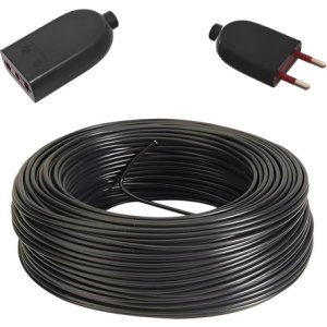 Alargue Armado 30mts Con Terminales Contacto Electricidad Negro