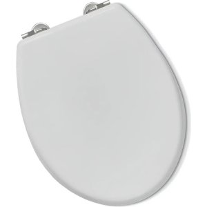 Tapa Inodoro Water Madera Laqueada Blanca Asiento Baño 25015