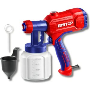 Pistola Para Pintar 450w 800ml Emtop Color Rojo